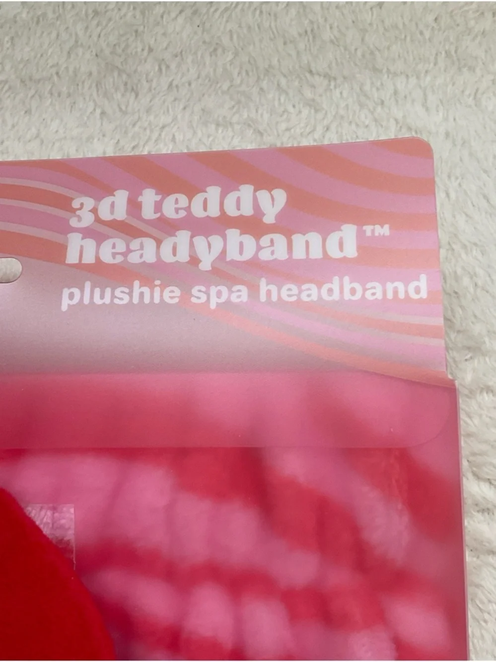 Crème Shop Red Plush Mushroom Spa Headband